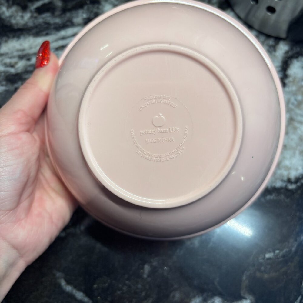 Pottery Barn Kids Set 3 Mixing Bowls Light Pink Melamine Nest Retro Play Kitchen - Picture 3 of 3